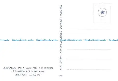 D178477 Jerusalem. Jaffa-Tor und die Zitadelle. Sternenkarten
