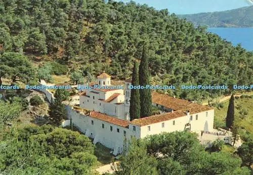 D178511 Poros. Das Kloster mit seinem Kiefernwald