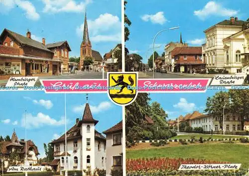 D178535 Gruss aus Schwarzenbek. Am Rathaus. Theodor Horner. Platz. Schoning. Geb