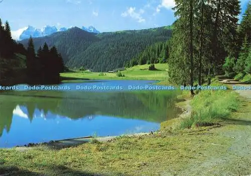 D178543 Le Petit lac de Morgins. Wallis au Fond. les Dents du Midi. Darbellay