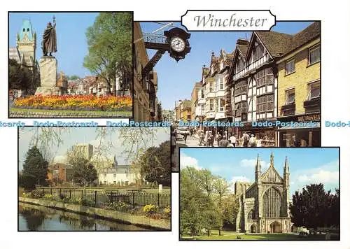 D178692 Winchester. Hampshire. High Street. Winchester Cathedral. Statue zum König