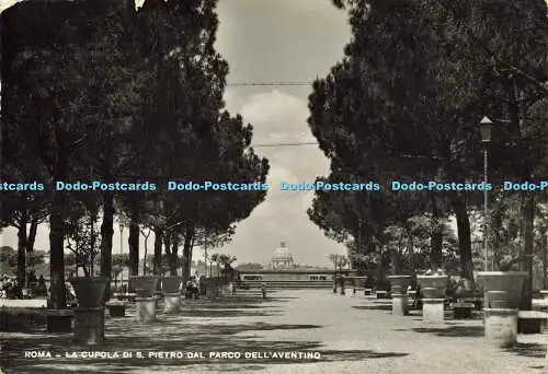 D178712 Roma. La Cupola di S. Pietro dal Parco dell Aventino. R. Richter. 1955