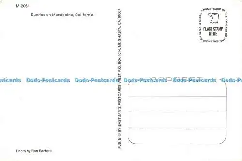 D179072 California. Sonnenaufgang auf Mendocino. Eastman Postkarten. Ron Sanford