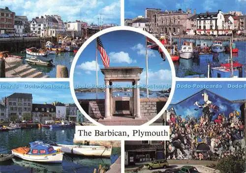 D179100 Plymouth. Die Barbakane. Sutton Pool und Barbican. John Hinde. Multi View