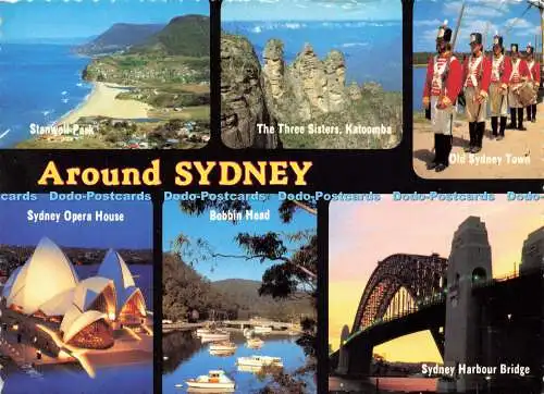 D179151 Rund um Sydney. Spulenkopf. Sydney Opera House. Stanwell Park. Nu Farbe