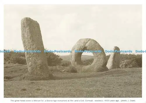 D178982 Cornwall. Dieser großartige gelochte Stein ist ein Werkzeug für Männer. ein bronzezeitliches Denkmal in