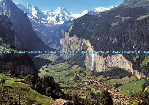 D179018 Lauterbrunnental mit Staubbach und Breithorn. H. Steinhauer