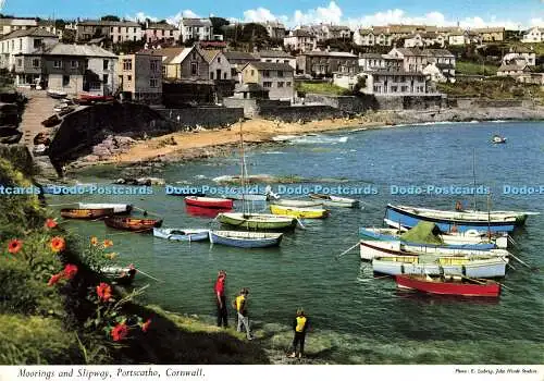 D179338 Cornwall. Portscatho. Liegeplätze und Slipanlage. John Hinde. E. Ludwig