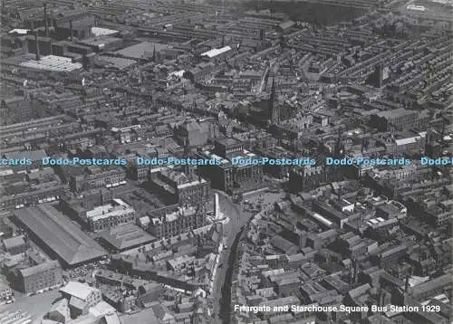 D179522 Friargate and Starhouse Square Bus Station 1929. Postkarte