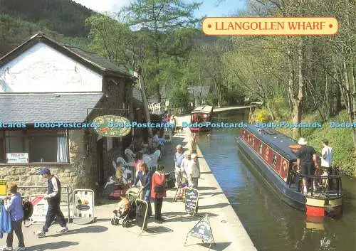 D179566 Llangollen Wharf. Eine geschäftige Szene am Llangollen Wharf auf der Llangollen Can