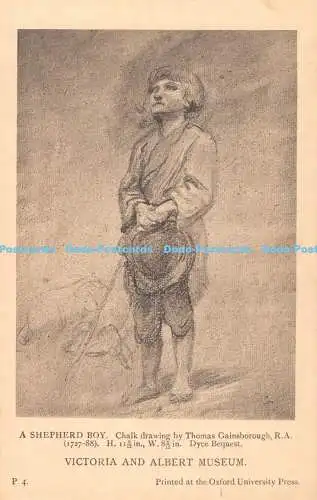 R192041 A Shepherd Boy Kreidezeichnung von Thomas Gainsborough R A Victoria and Alb