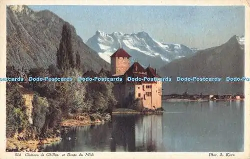 R192098 514 Chateau de Chillon et Dents du Midi A Kern Star Lausanne