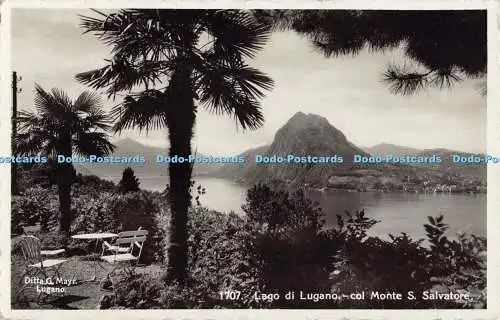 R192128 Ditta G Mayr 1707 Lago di Lugano Col Monte S Salvatore MARY RP