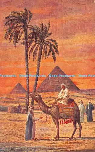 R192295 Les Pyramides de Guiseh Serie I 56 The Cairo Postcard Trust