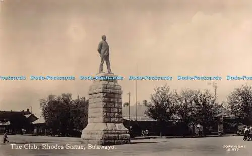 R192312 The Club Rhodes Statue Bulawayo Sapsco Echtfoto