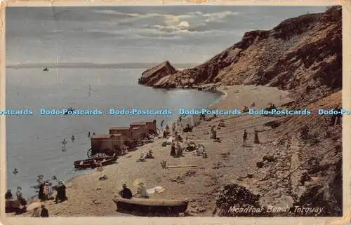 R192372 Meadfoot Beach Torquay Milton Fac Simile Moonlight Series No 322 Woolsto