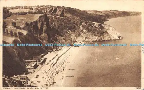 R193944 Torquay Oddicombe Beach and Petitor Photochrom