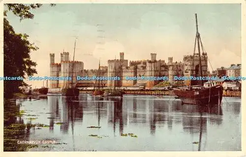 R192497 Caernarvon Castle Valentines Carbo Farbe 1956