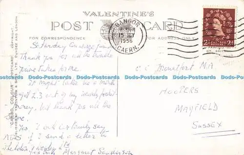 R192497 Caernarvon Castle Valentines Carbo Farbe 1956