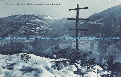 R19990 Ritten pro Bozen Motiv invernale verso le Dolomiti Ed Stab foto Lor F