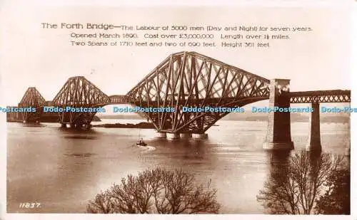 R193995 The Forth Bridge 11837 Valentines RP 1948