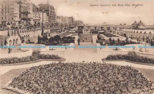 R192572 Versunkene Gardens und West Pier Brighton