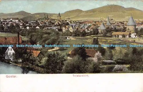 R192589 Goslar Totalansicht R Lederbogen 1906