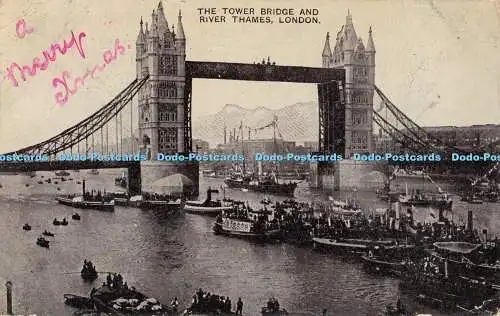 R194136 The Tower Bridge and River Thames London The Auto Photo Series