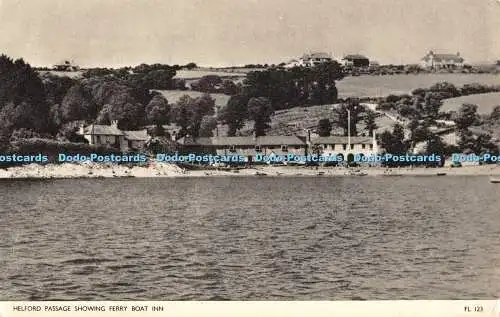 R194151 Helford Passage Showing Ferry Boat Inn Crome Series Jarrold 1954