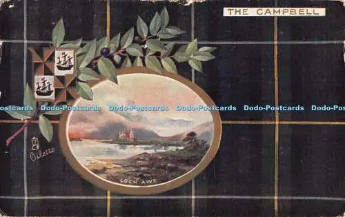 R194158 The Campbell Oilette Loch Awe Scottish Clans Series I 9401 1915 Tuck