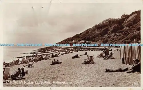 R194163 The Beach and Leas Cliff Hall Folkestone 2592 English Series Precision 1