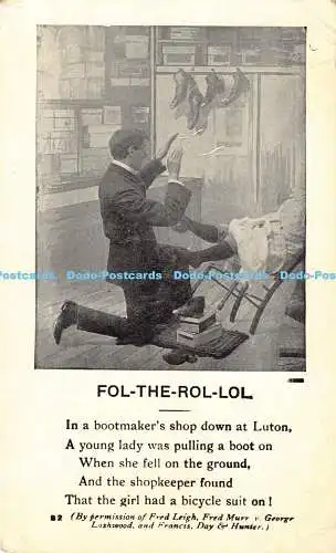 R192761 Fol the Roll Lol In a bootmakers shop down at Luton Fred Leigh Fred Murr