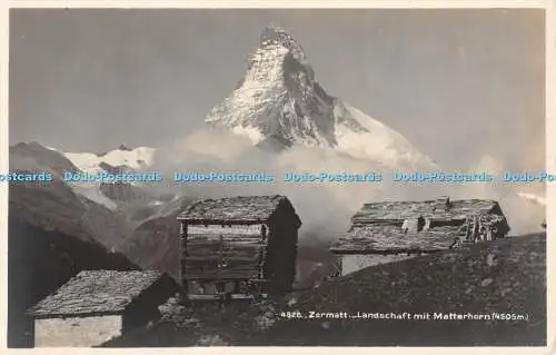 R194245 4826 Zermatt Landschaft mit Matterhorn Societe Graphique Neuchatel