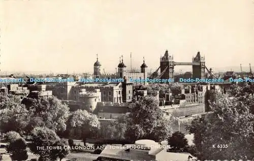 R192777 The Tower of London and Tower Bridge London Valentines RP 1961