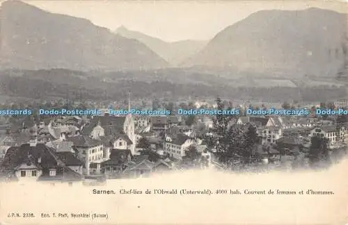 R194257 Sarnen Chef lieu de lObwald Unterwald Couvent de femmes et dhommes J P N