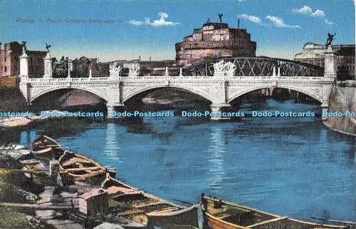 R194358 Roma Ponte Vittorio Emanuele II Visto Rev Stampa Milano 4391 E V R 3