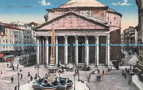 R194360 Roma Il Pantheon Vista Rev Stampa Milano 4391 E V R 17