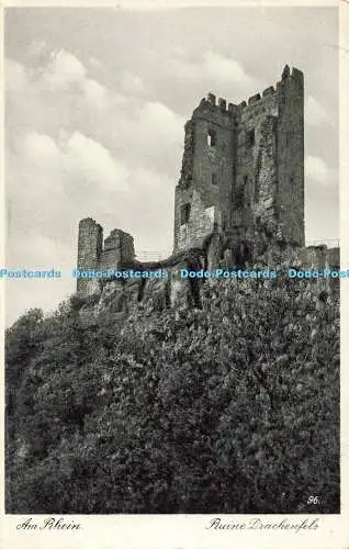 R195387 Am Rhein Ruine Drachenfels F Kratz