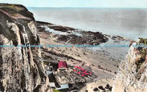 R194415 23 Dieppe Le Bas Fort Blanc vu des Falaises avec son Restaurant Bar Danc