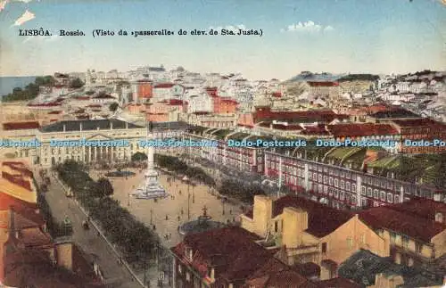 R192978 Lisboa Rossio Visto da passerelle do elev de Sta Justa