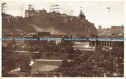 R193089 Edinburgh Castle and National Gallery of Scotland Photo Brown Valentines