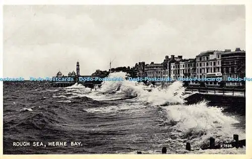 R193116 Rough Sea Herne Bay Silveresque Valentines