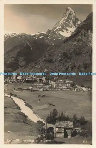R195712 Zermatt La Viege et le Cervin Art Perrochet Matile