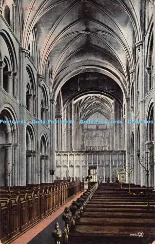 R193261 Nave Priory Church Christchurch Valentines Series W Tucker 1906