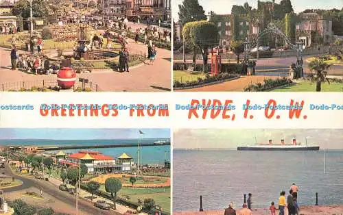 R194777 Greetings from Ryde I O W Nigh Plastichrome 1962 Multi View
