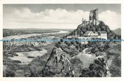 R197255 Der Drachenfels die Perle des Rheins mit Königswinter Hersteller Schönin