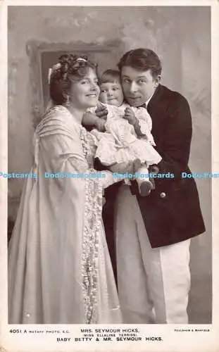 R193417 4051 Drehfoto Frau Seymour Hicks Miss Ellaline Terriss Baby Betty und