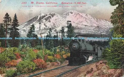 R194893 2203 Mt Shasta California Elevation 14440 Fuß Straße der tausend Wunder