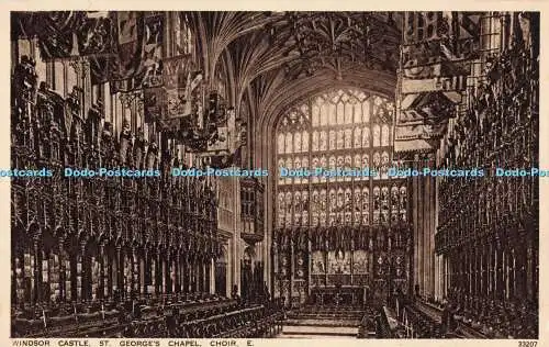 R197283 Windsor Castle St Georges Chapel Choir E Photochrom