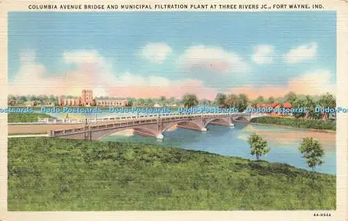 R195935 Columbia Avenue Bridge und städtische Filteranlage in Three Rivers JC